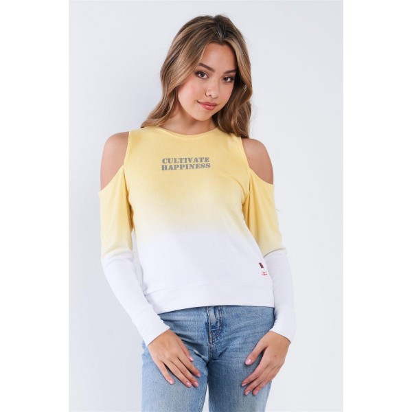 Honey Ombre Cold Shoulder Comfy "Cu...